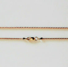 Load image into Gallery viewer, 14K Solid Rose Gold Franco Chain Necklace For Women 1mm Size 16" ~ 24"
