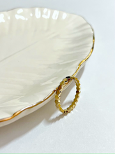 Load image into Gallery viewer, 14K Solid Gold Handmade Hexagon Beaded Ring Band
