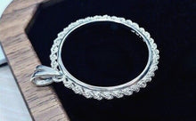 Load image into Gallery viewer, 925 Sterling Silver Half Dollar Bezel with Actual Rope Edge 30mm Coins 50 Cents
