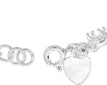 Load image into Gallery viewer, Sterling Silver 7mm Wide Linked Elephants Anklet Bracelet fits 9-10 inch Ankles
