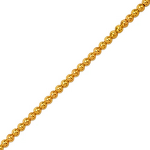 Load image into Gallery viewer, 14K Hollow Yellow Gold High Polished 3mm Bead Chain Bracelet Lobster Lock 7 inch
