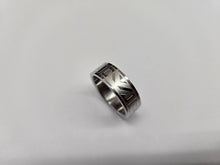 Load image into Gallery viewer, Surgical Stainless Steel Aztec Wedding Band Ring with Etched Design 8mm 7-14
