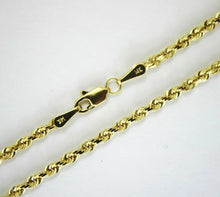 Load image into Gallery viewer, 14k Solid Yellow Gold Diamond Cut Rope Chain Necklace Men 4mm 16"~30" All Sizes
