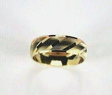 Load image into Gallery viewer, 14K Tricolor GOLD Wedding Band Ring Diamond Cut 6mm Size 5~13 With Engraving
