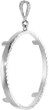 Load image into Gallery viewer, Solid Sterling Silver Mexican Cien Pesos Bezel Diamond Cut 39mm Coins Prong Back
