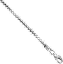 Load image into Gallery viewer, 925 Sterling Silver Round Box Chain Necklace High Quality 2mm 16"-30"
