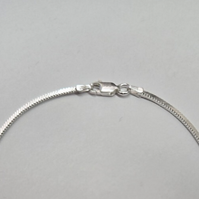 Load image into Gallery viewer, 925 Sterling Silver Thin Square Snake Chain Necklace Bracelet 1.8mm 7" to 30"
