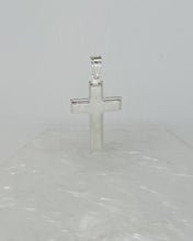 Load image into Gallery viewer, 925 Sterling Silver Simple Thick Cross Pendant 2 Sizes 21.7mm or 29mm
