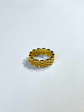Load image into Gallery viewer, 14K Solid Gold Handmade Brick Chain Ring Band 6mm
