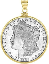 Load image into Gallery viewer, Gold Filled Dollar Bezel 38mm Screw Top Coin Edge Mexican Olympic Coin
