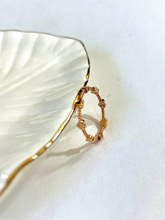 Load image into Gallery viewer, 14K Solid Gold Handmade Mini Hearts Ring Band
