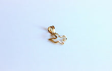 Load image into Gallery viewer, 10K Yellow Gold Dove Bird Diamond Cut Pendant Charm
