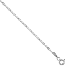 Load image into Gallery viewer, 925 Sterling Silver Diamond Cut Silver Coffee Flat Link Chain Necklace 2.3mm
