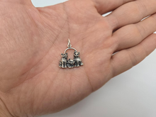 Load image into Gallery viewer, 925 Sterling Silver Detailed Line Three Cats Pendant 19/32 (15mm) Inch Tall
