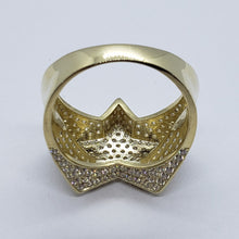 Load image into Gallery viewer, 10K Yellow Gold 20.5mm Big Star Shaped Ring Band for Men Size 9 -11
