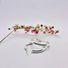 Load image into Gallery viewer, 925 Sterling Silver Tube Hoop Earrings Thickness 2mm 3mm 4mm 5mm
