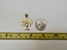 Load image into Gallery viewer, 10K Solid Yellow Gold Lucky Money Bag Tree Pendant 3 Sizes
