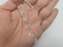 Load image into Gallery viewer, 925 Sterling Silver Anklet with Dangling Apples 14mm, Fits 9" to 10" Ankles

