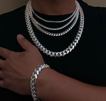 Load image into Gallery viewer, 925 Sterling Silver Miami Cuban Link Chain Necklace Bracelet 2mm~19mm All Sizes
