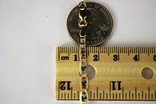 Load image into Gallery viewer, 14K Yellow White Rose Gold Tri Color Valentino Chain Necklace 4.2mm 18~26"
