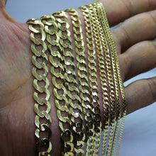Load image into Gallery viewer, 10K Solid Gold Yellow Cuban Link Chain Men Women 1.8mm - 10mm 16" ~ 30"
