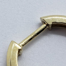 Load image into Gallery viewer, 14K Yellow White Rose Gold Elegant High Polished Angled Huggie Hoop Earrings
