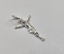 Load image into Gallery viewer, 925 Sterling Silver Body of Christ Crucifix Cross Pendant 3/4 Inch (19mm) Tall
