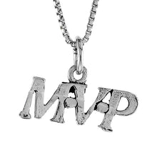 Load image into Gallery viewer, 925 Sterling Silver MVP Word Necklace with 18 Inch Long Box Chain
