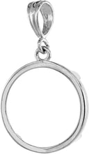 Load image into Gallery viewer, Sterling Silver Dime Bezel 18 mm Coins Prong Back Square Edge 10 Cent No Coin
