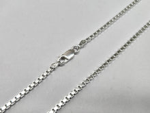 Load image into Gallery viewer, 925 Sterling Silver Square Cut Box Chain Bracelet Necklace 2.2mm 7" to 30"
