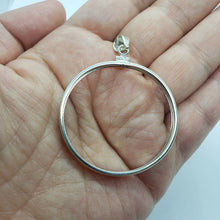 Load image into Gallery viewer, Sterling Silver Silver Eagle Bezel 41 mm Coin Screw Top Edge No Coin Included
