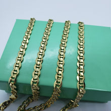 Load image into Gallery viewer, Authentic 14K Solid Yellow Gold Concave Mariner Chain Necklace 4.6mm 22" ~ 26"

