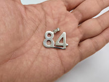 Load image into Gallery viewer, 925 Sterling Silver Number 84 Necklace 3/4 (19mm) Inch Tall, 2mm Curb Chain

