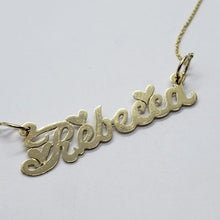Load image into Gallery viewer, Authentic 10K Solid Yellow Gold Handmade Personalized Name Pendant w/out Rolo
