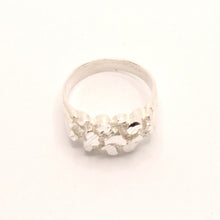Load image into Gallery viewer, 925 Sterling Silver Diamond Cut Finish Nugget Ring 11mm, 7/16 Inch Sizes 8-13
