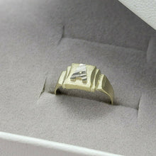 Load image into Gallery viewer, 10K Yellow Gold Initial Alphabet Letter Ring for Baby Kids Children Size 1 to 3
