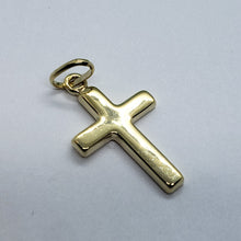 Load image into Gallery viewer, Authentic 14K Yellow Gold Cross Pendant with/out white gold Jesus 2 Styles
