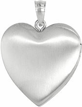 Load image into Gallery viewer, 1 inch Sterling Silver Heart Locket 4 Picture Charm Pendant w/out Chain 16"-24"
