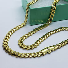 Load image into Gallery viewer, 10K Hollow Yellow Gold Miami Cuban Monaco Chain 6m~9mm Necklace Bracelet 7"-30"

