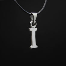 Load image into Gallery viewer, 925 Sterling Silver Alphabet Initial Pendant Plain Slab Serif Upper Case Letter
