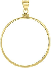 Load image into Gallery viewer, Gold Filled Dollar Bezel 38mm Screw Top Coin Edge Mexican Olympic Coin
