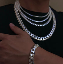 Load image into Gallery viewer, 925 Sterling Silver Miami Cuban Link Chain Necklace Bracelet 2mm~19mm All Sizes
