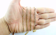 Load image into Gallery viewer, 14K Solid Yellow Gold Cuban Link Chain Necklace Bracelet 2mm ~ 4.5mm / 7"~ 30"

