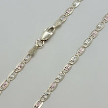 Load image into Gallery viewer, Authentic 10K Yellow White Rose Gold Tri-Color Valentino Chain 2.8mm/16"-24"
