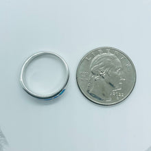 Load image into Gallery viewer, Sterling Silver Blue Synthetic Opal Narrow Wave Band Ring
