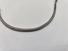 Load image into Gallery viewer, 925 Sterling Silver Round Foxtail Tulang Naga Bali Chain Bracelet 3mm, 7" Long
