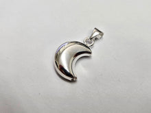 Load image into Gallery viewer, 925 Sterling Silver Large Crescent Hollow Moon Pendant 15/16 (24mm) Inch Tall
