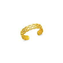 Load image into Gallery viewer, 14K Real Yellow Gold Adjustable Open Knuckle Midi Toe Ring Band Various Styles B
