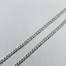 Load image into Gallery viewer, 14K White Gold Solid Cuban Curb Link Chain Necklace Bracelet 3mm 7"~30"
