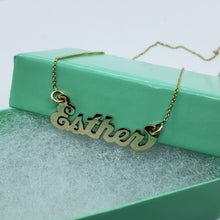 Load image into Gallery viewer, 14K Solid Yellow Gold Handmade Personalized/Custom Name Pendant with/out chain
